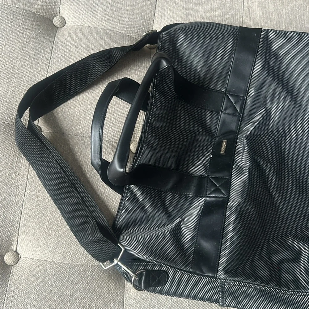 Giorgio Armani Grey Black Perfumes Duffle Travel Bag